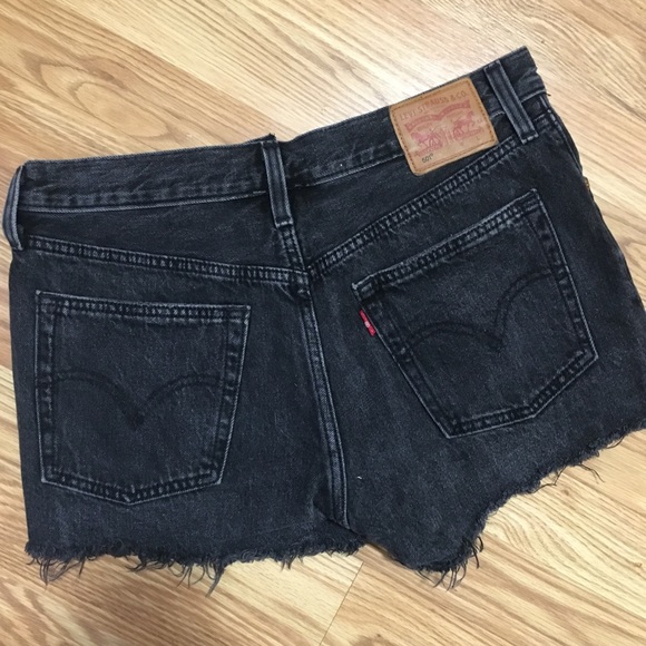 Levi's Pants - Levi's 501 Cut Off Distressed Shorts - Black
